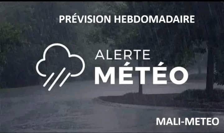 Mali :Ciel généralement clair avec risques d’orages isolés pour la semaine du 29 mars au 4 avril 2026