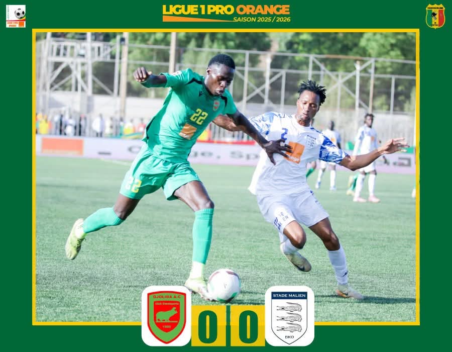 17ème journée de la Ligue 1 Pro Orange : Match nul entre le Djoliba et le Stade Malien (0-0)
