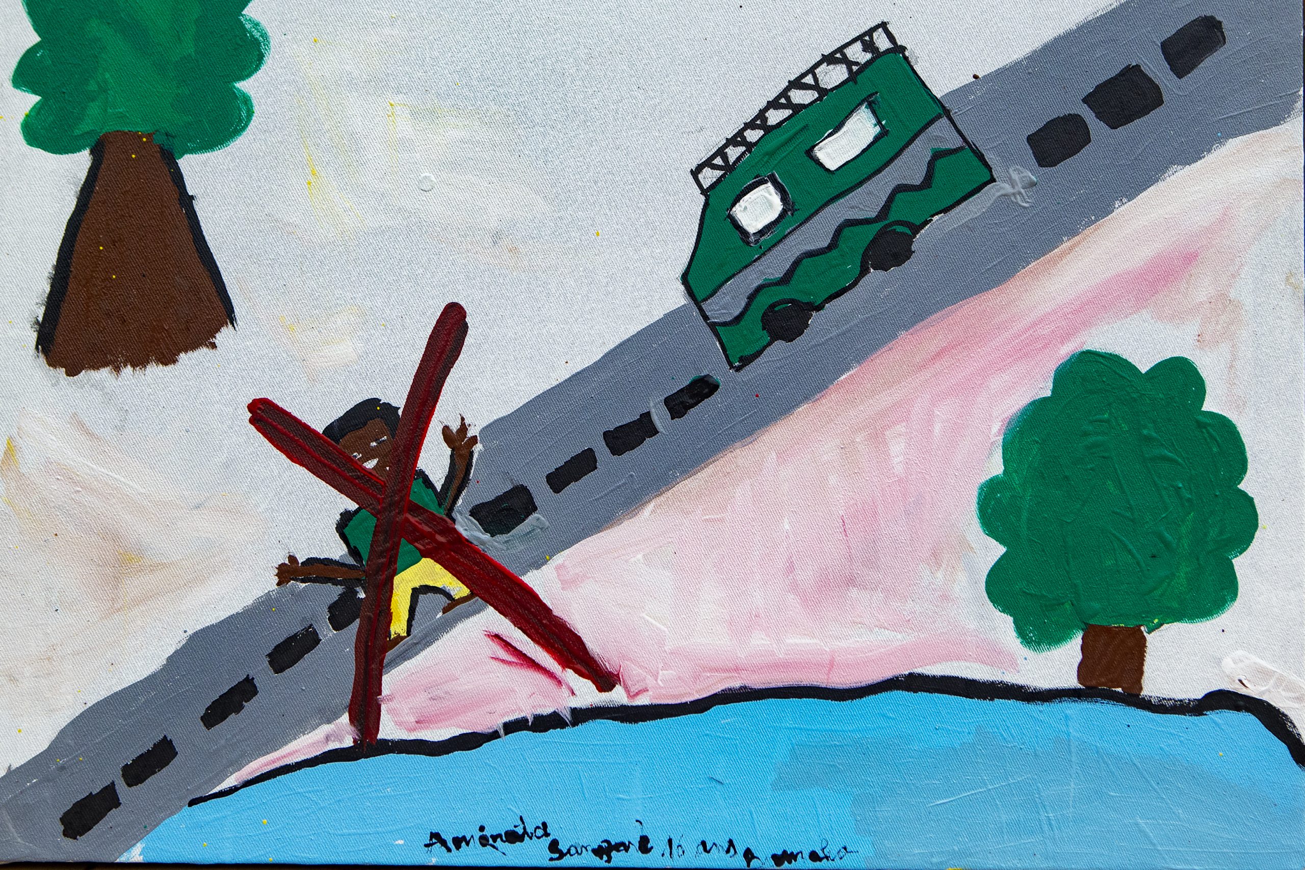 Tableau de peinture réalisé par les enfants dans le cadre  de la 15ème édition d’oxyjeunes, région de Koulikoro, Septembre 2021.