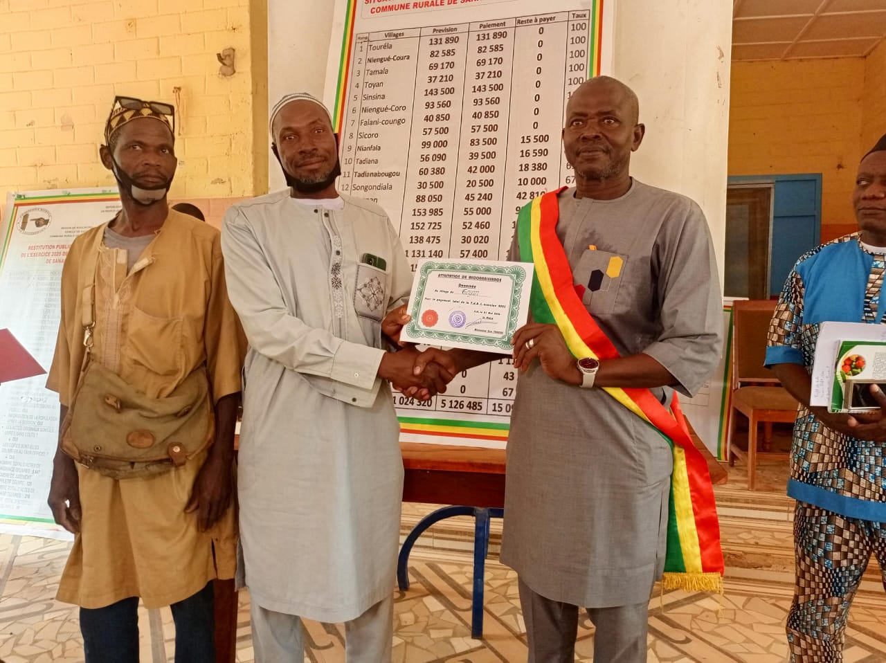 Sanankoroba : la mairie récompense les meilleurs villages payeurs d’impôts