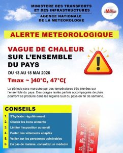 Météo : Alerte à une vague de chaleur intense sur l’ensemble du pays du 13 au 18 mai 2026