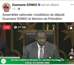 Élu président de l’Assemblée nationale du Sénégal : Ousmane Sonko se dit ouvert à des « discussions responsables et approfondies» pour apaiser le climat politique