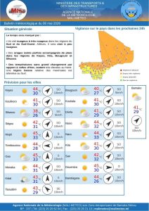 Mali : Des orages isolés attendus au sud et fortes chaleurs persistantes au nord, selon Mali-Météo