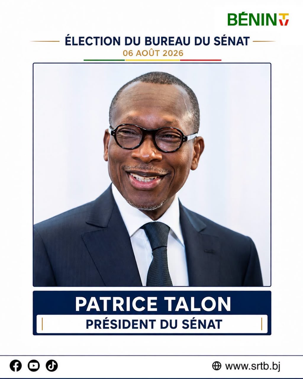 Actualité : Patrice Talon élu premier président du Sénat Béninois