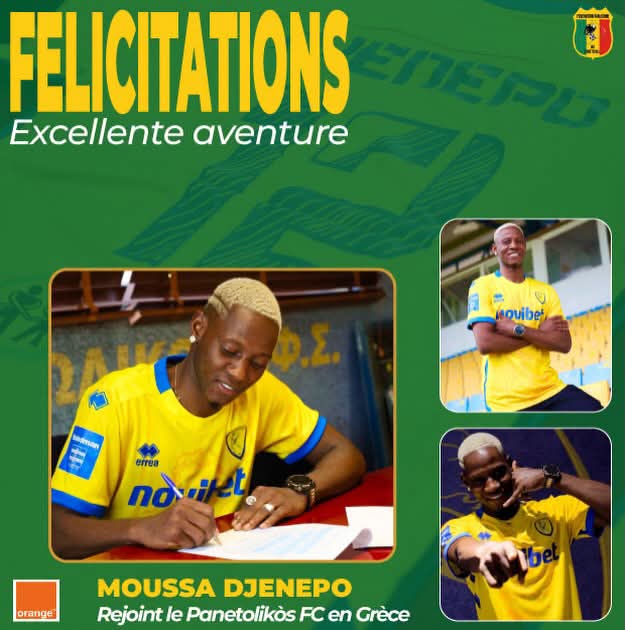 Football/Mali : Moussa Djénépo s’engage avec le Panetolikós FC