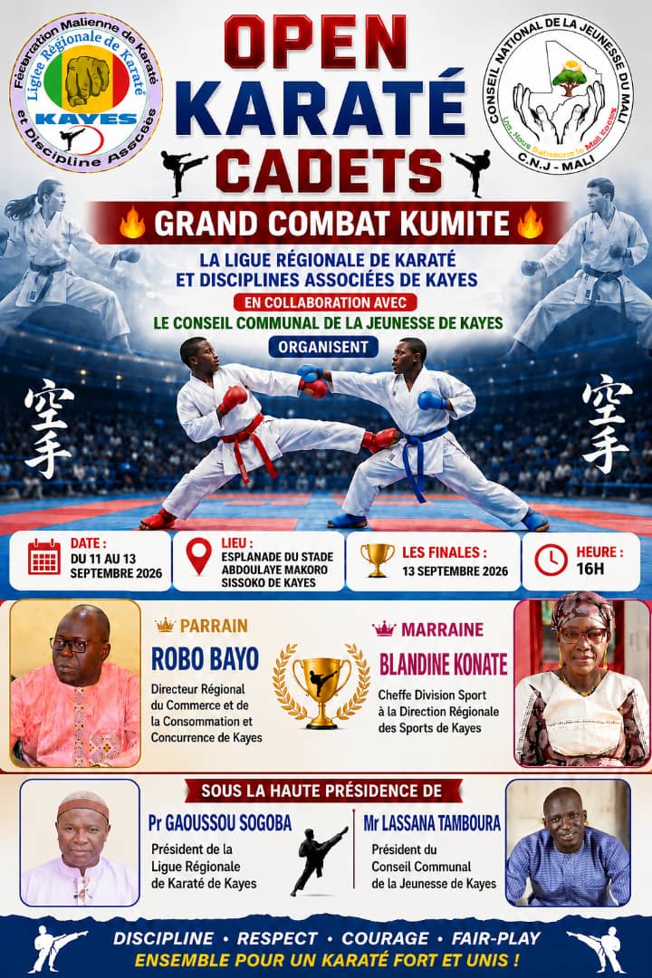 Kayes :  Grande compétition sportive consacrée aux arts martiaux